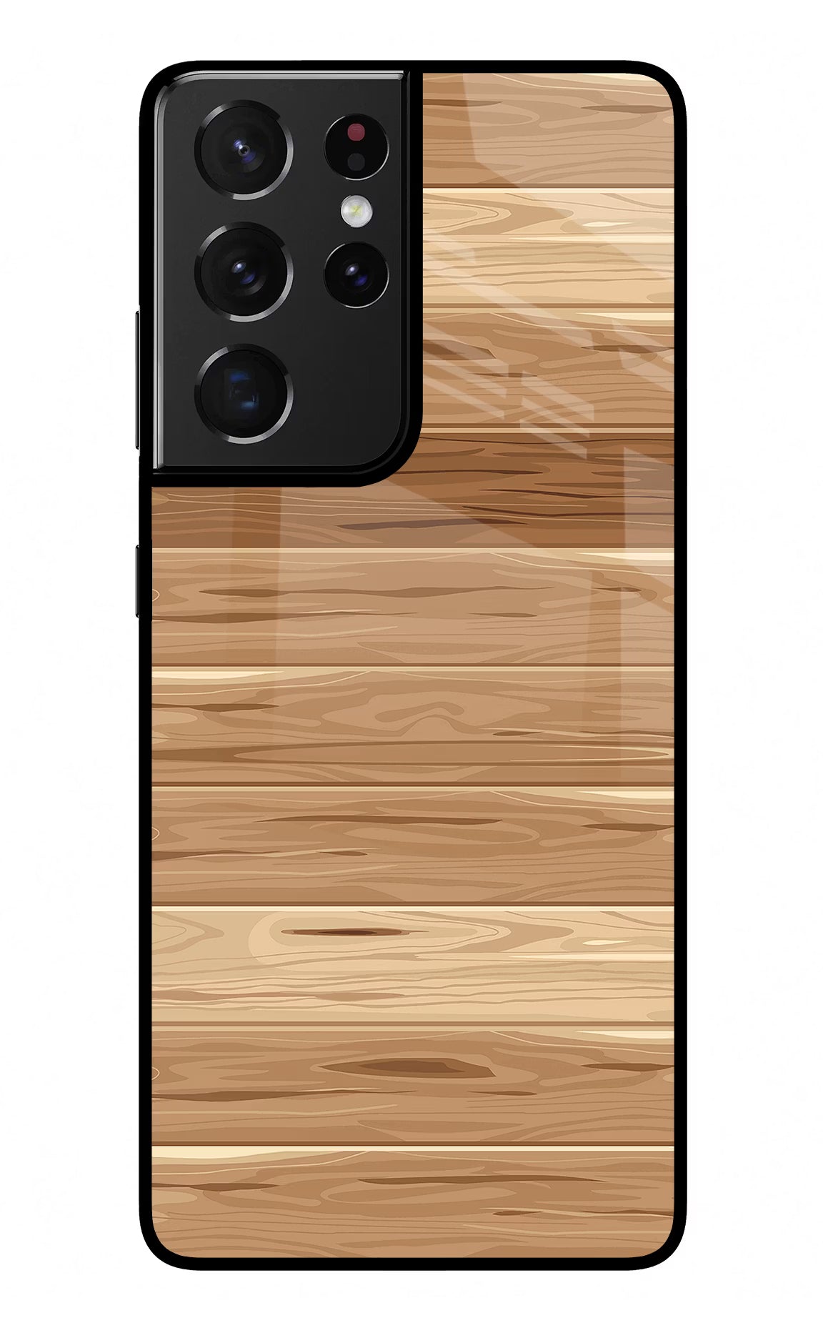 Wooden Vector Samsung S21 Ultra Glass Case Back Cover by Casekaro
