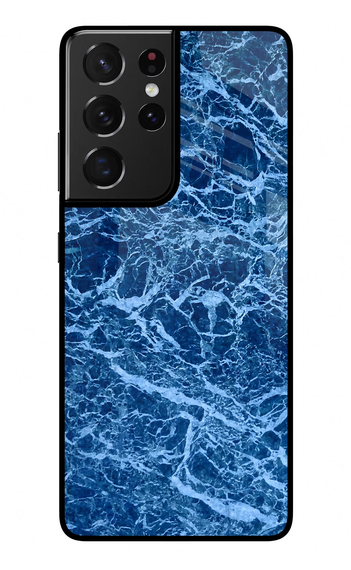 Blue Marble Samsung S21 Ultra Glass Case Back Cover by Casekaro