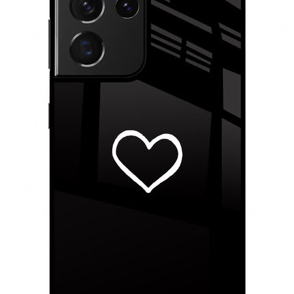 Heart Samsung S21 Ultra Glass Case Back Cover by Casekaro