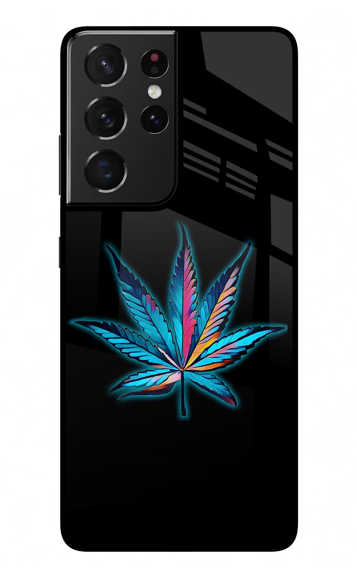 Weed Samsung S21 Ultra Glass Case Back Cover by Casekaro