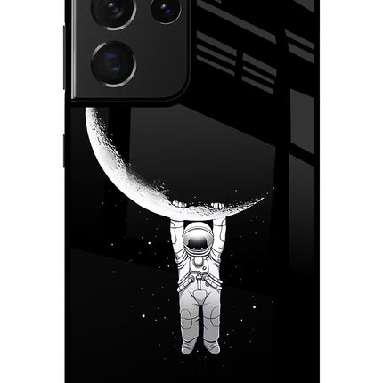 Moon Space Samsung S21 Ultra Glass Case Back Cover by Casekaro
