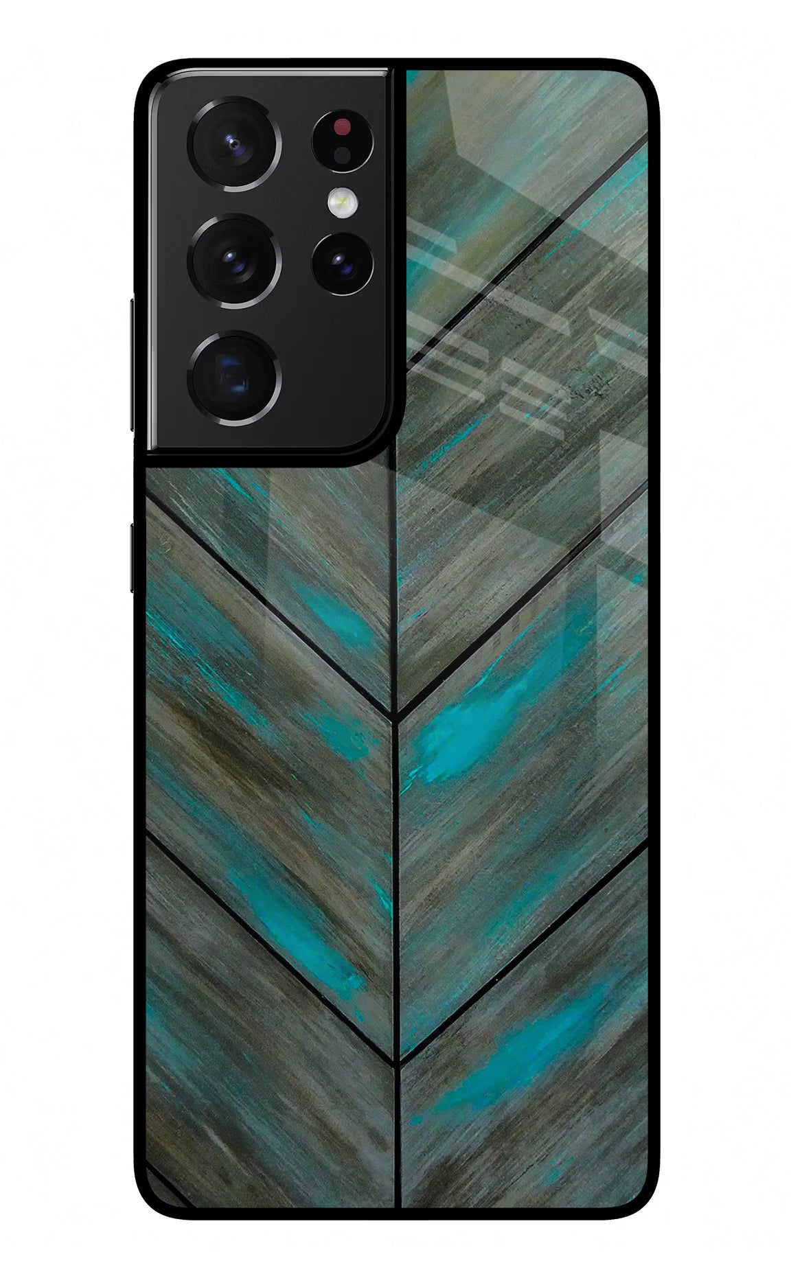 Pattern Samsung S21 Ultra Glass Case Back Cover by Casekaro