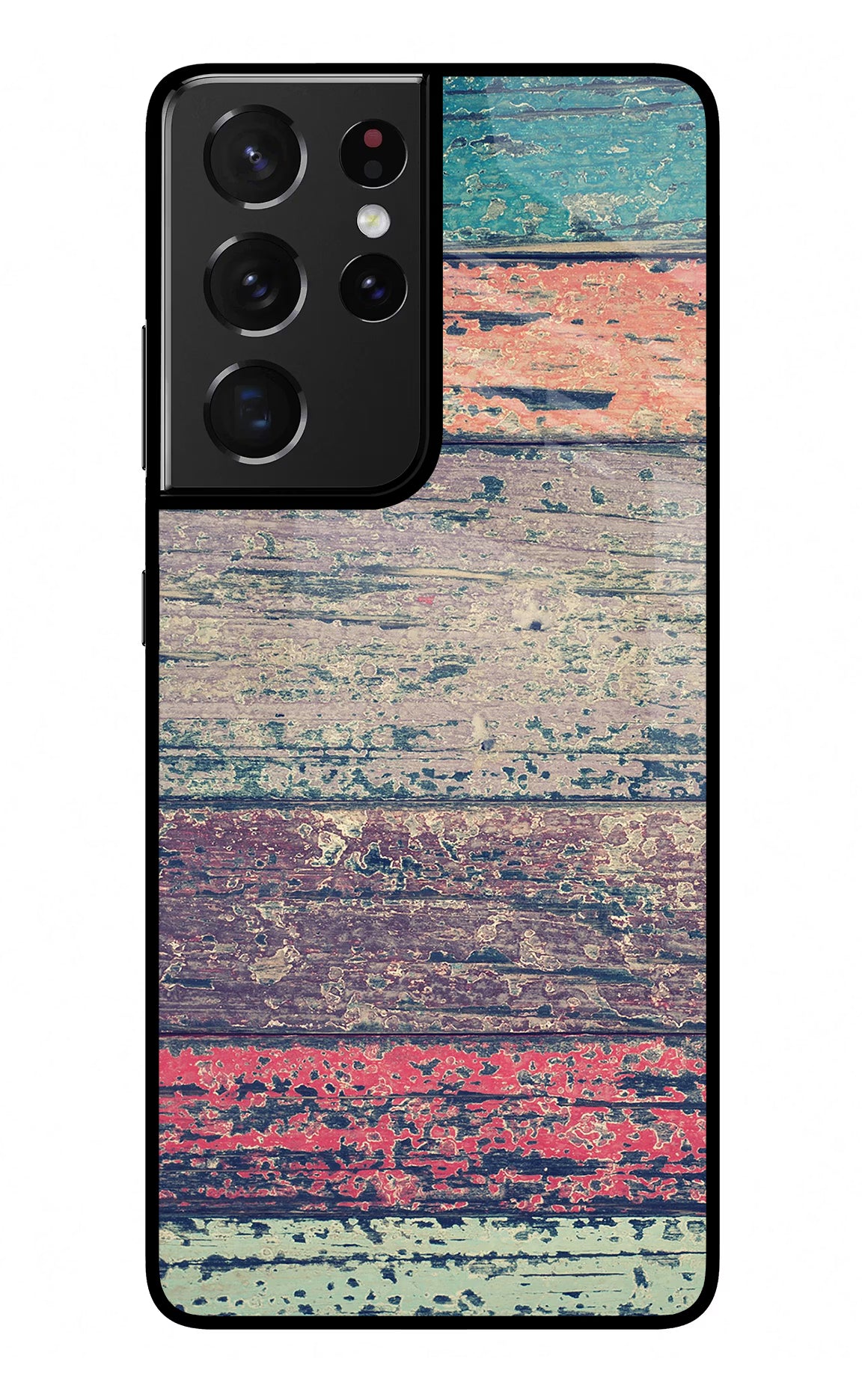 Colourful Wall Samsung S21 Ultra Glass Case Back Cover by Casekaro