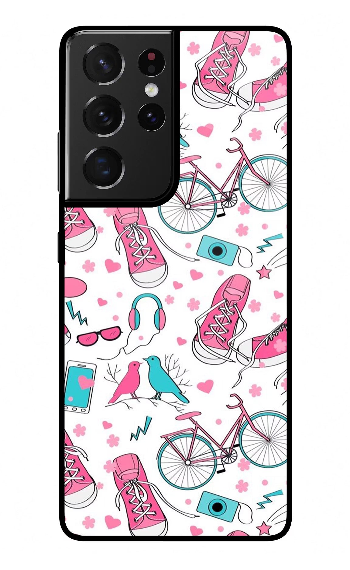 Artwork Samsung S21 Ultra Glass Case Back Cover by Casekaro