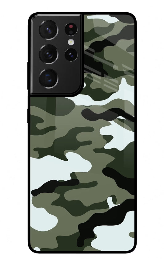 Camouflage Samsung S21 Ultra Glass Case