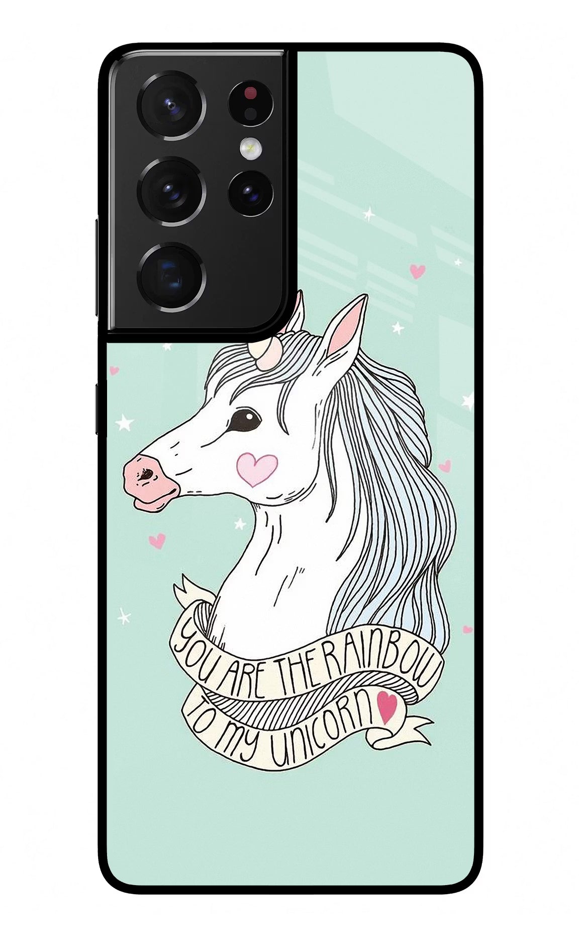 Unicorn Wallpaper Samsung S21 Ultra Glass Case Back Cover by Casekaro