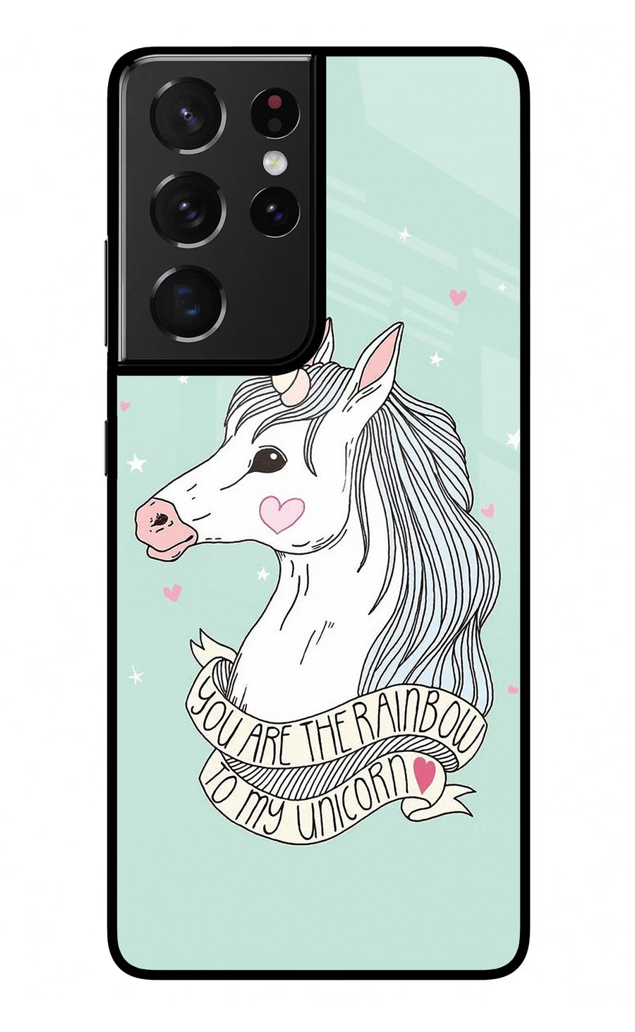 Unicorn Wallpaper Samsung S21 Ultra Back Cover, Glass case