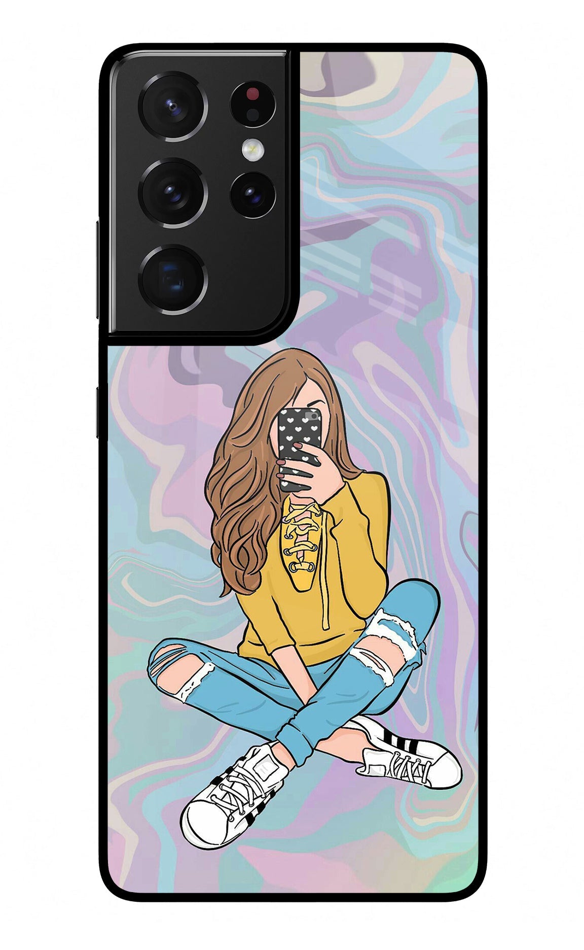 Selfie Girl Samsung S21 Ultra Back Cover