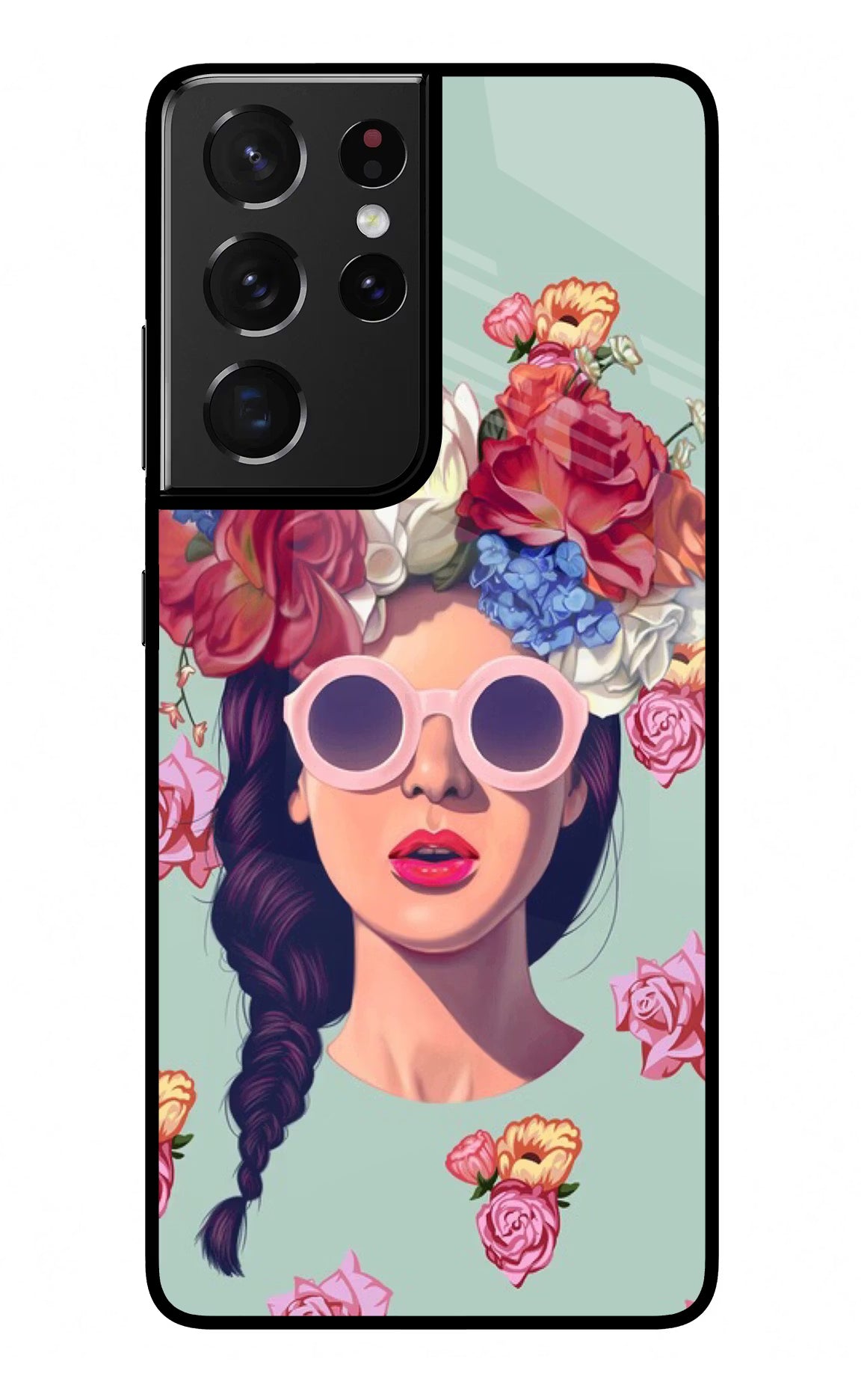 Pretty Girl Samsung S21 Ultra Glass Case Back Cover by Casekaro