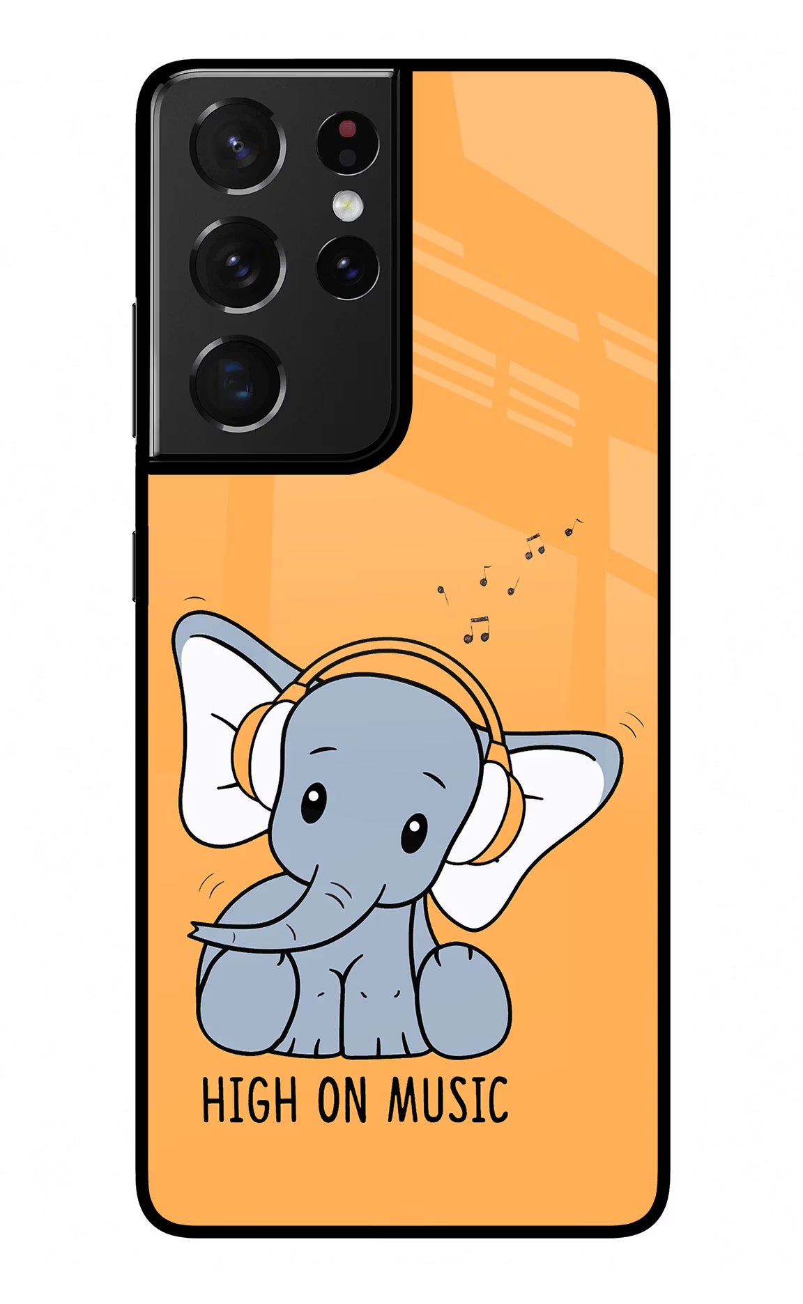 High On Music Samsung S21 Ultra Glass Case Back Cover by Casekaro