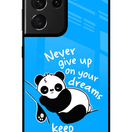 Keep Sleeping Samsung S21 Ultra Glass Case Back Cover by Casekaro