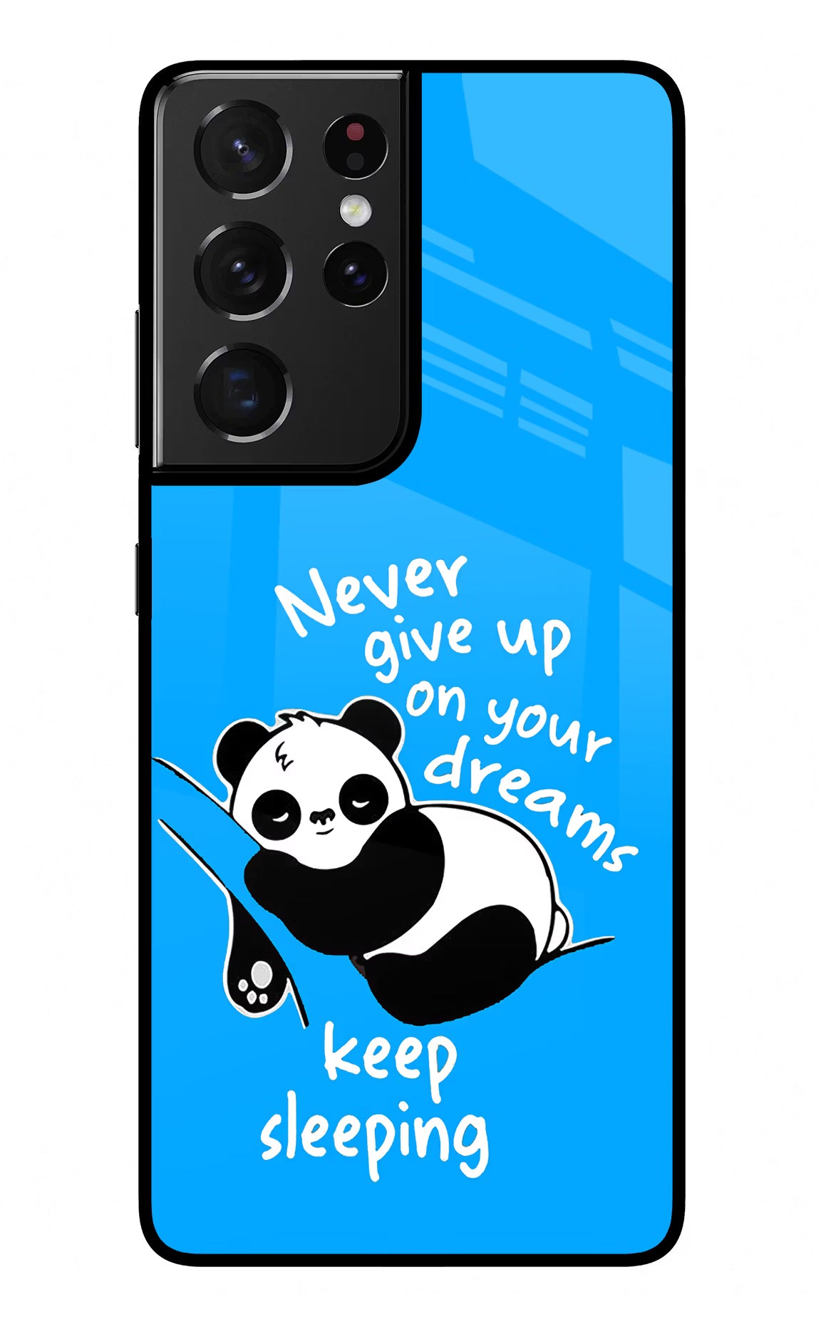 Keep Sleeping Samsung S21 Ultra Glass Case Back Cover by Casekaro