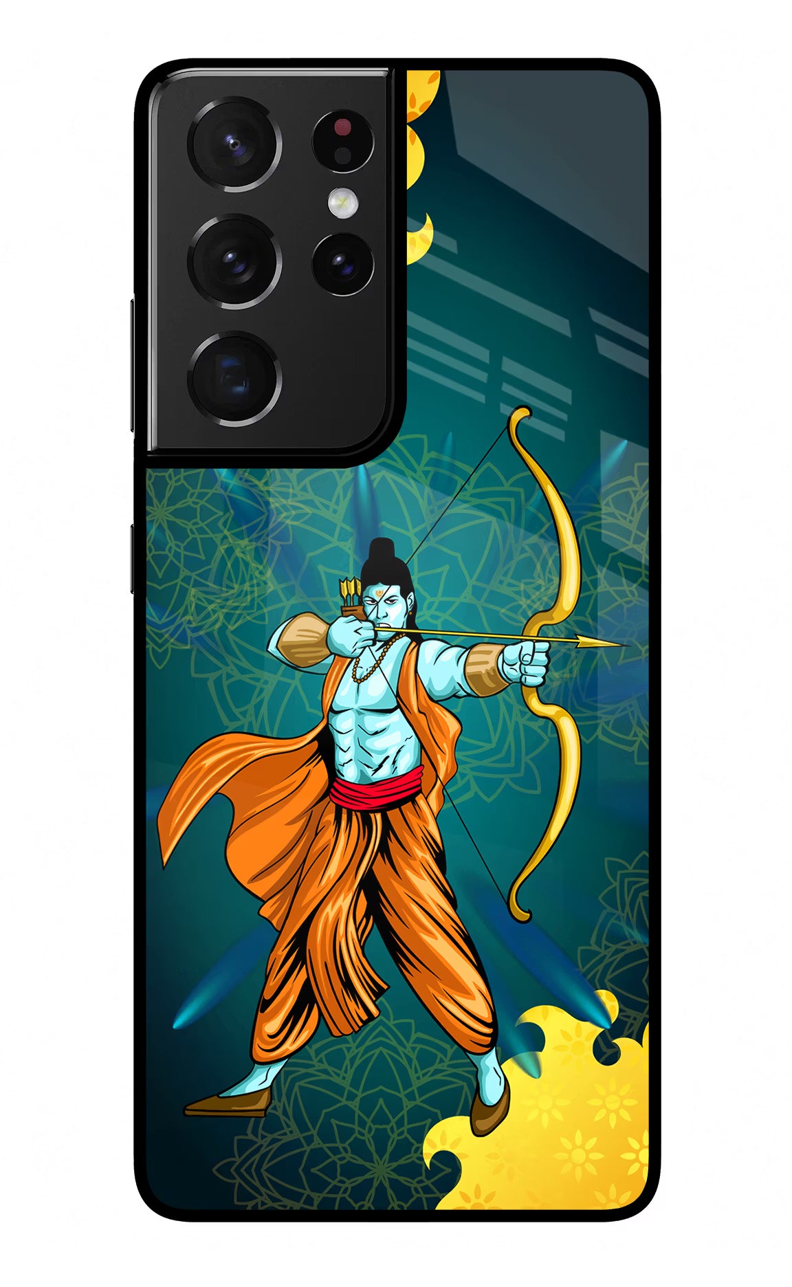 Lord Ram - 6 Samsung S21 Ultra Glass Case Back Cover by Casekaro