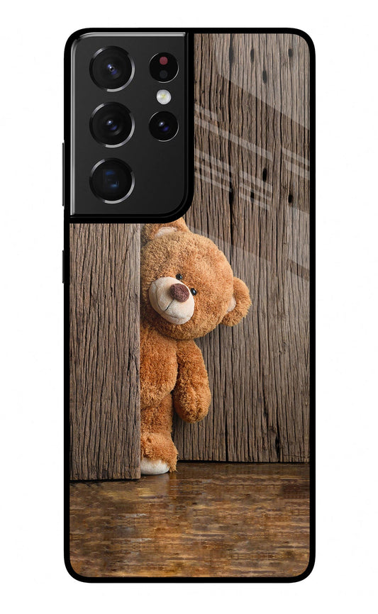 Teddy Wooden Samsung S21 Ultra Glass Case