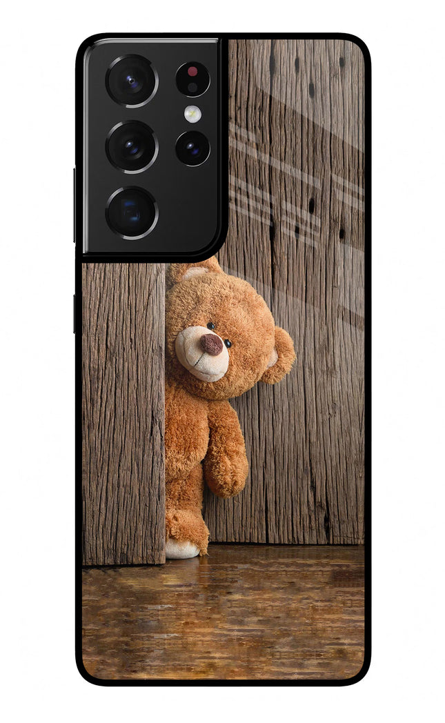 Teddy Wooden Samsung S21 Ultra Glass Case