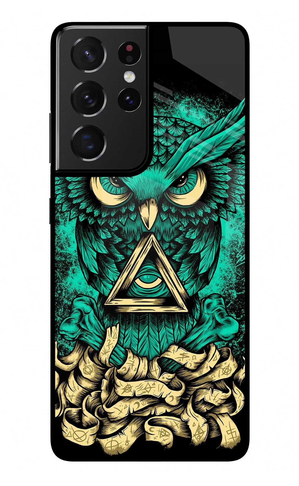 Green Owl Samsung S21 Ultra Back Cover