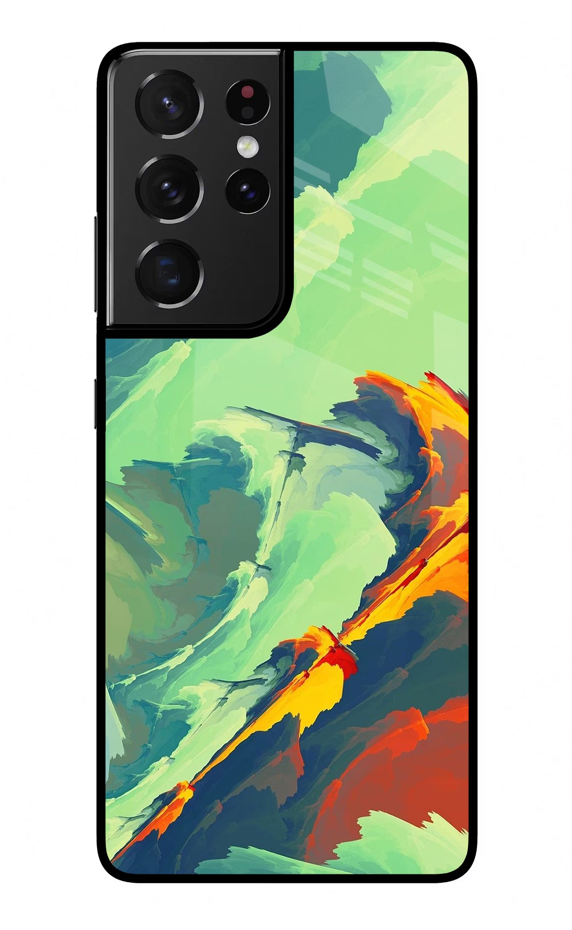 Paint Art Samsung S21 Ultra Glass Case Back Cover by Casekaro