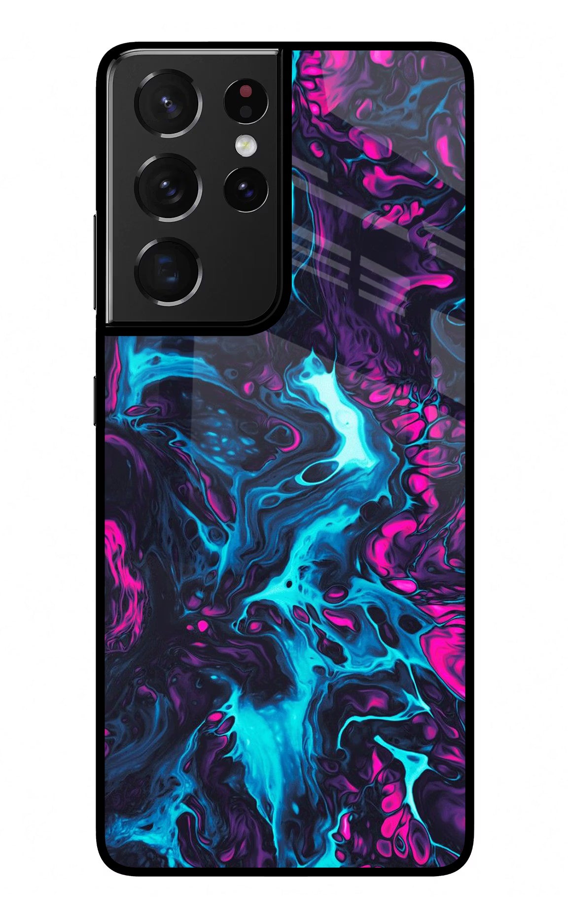 Abstract Samsung S21 Ultra Glass Case Back Cover by Casekaro