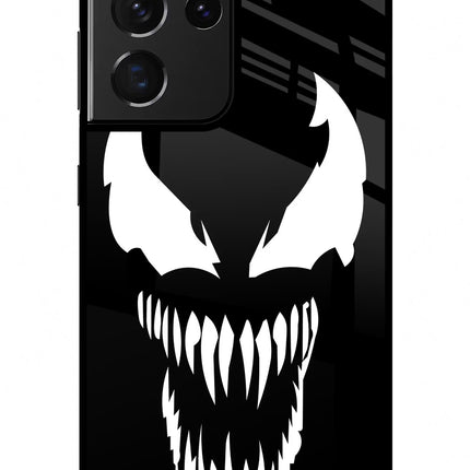 Venom Samsung S21 Ultra Glass Case Back Cover by Casekaro