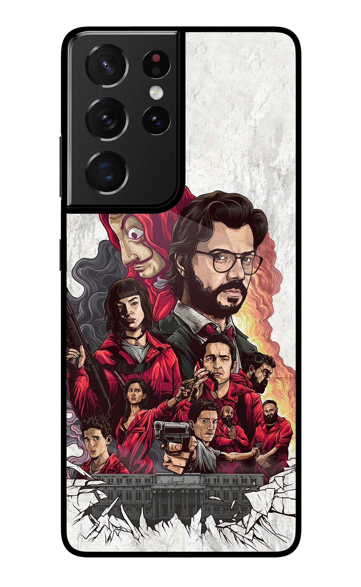 Money Heist Artwork Samsung S21 Ultra Back Cover