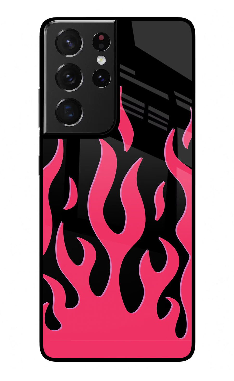 Fire Flames Samsung S21 Ultra Back Cover, Glass case