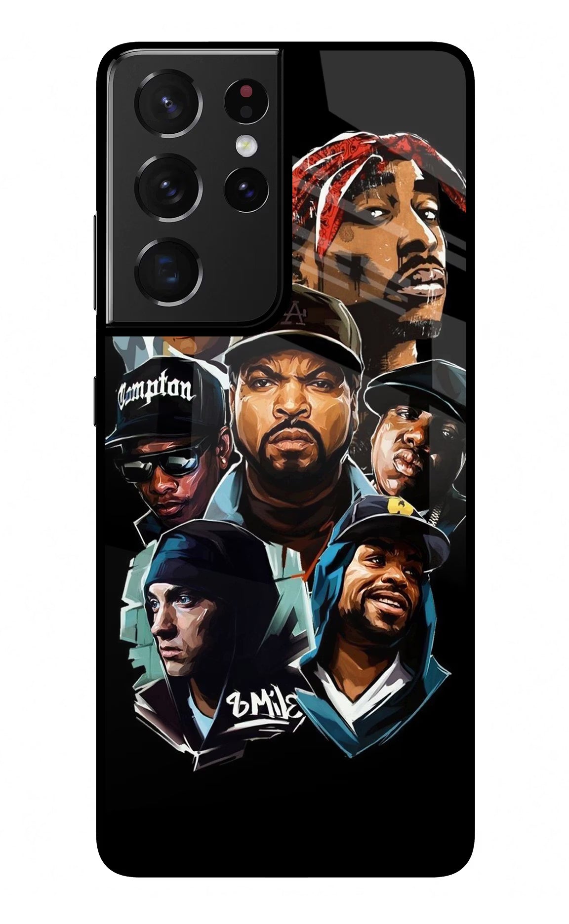 Rappers Samsung S21 Ultra Glass Case Back Cover by Casekaro