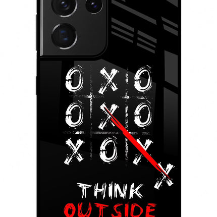 Think out of the BOX Samsung S21 Ultra Glass Case Back Cover by Casekaro