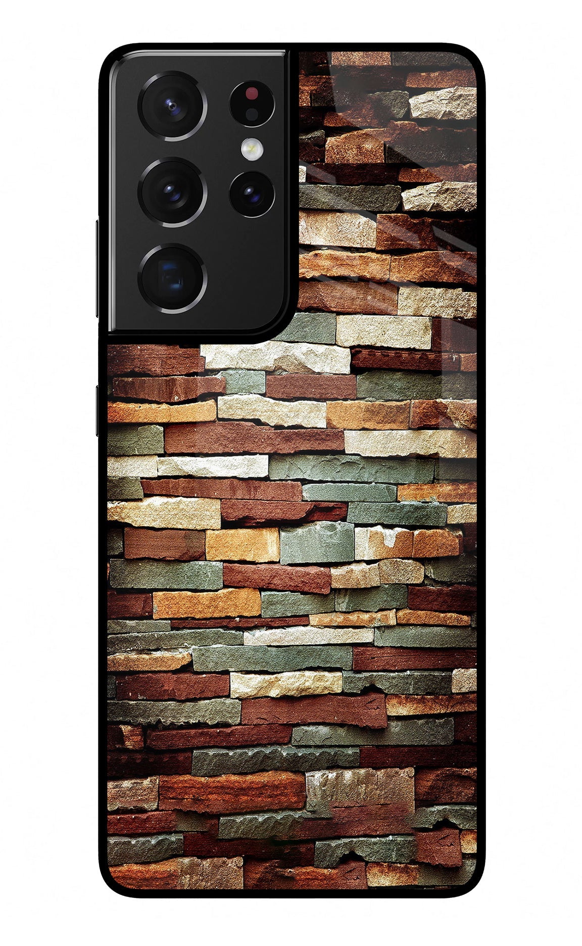 Bricks Pattern Samsung S21 Ultra Back Cover