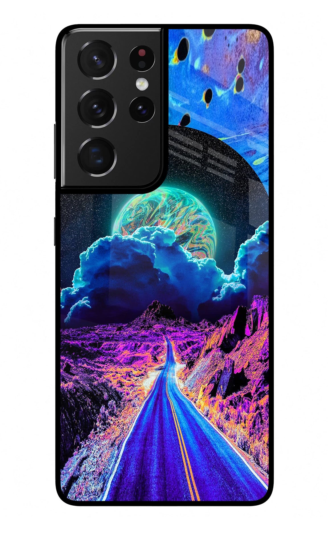 Psychedelic Painting Samsung S21 Ultra Glass Case