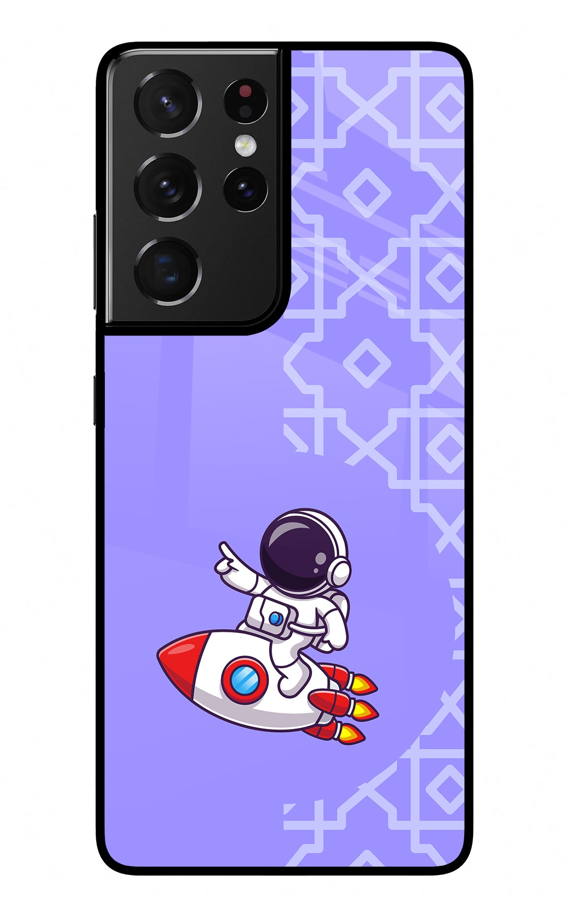 Cute Astronaut Samsung S21 Ultra Glass Case