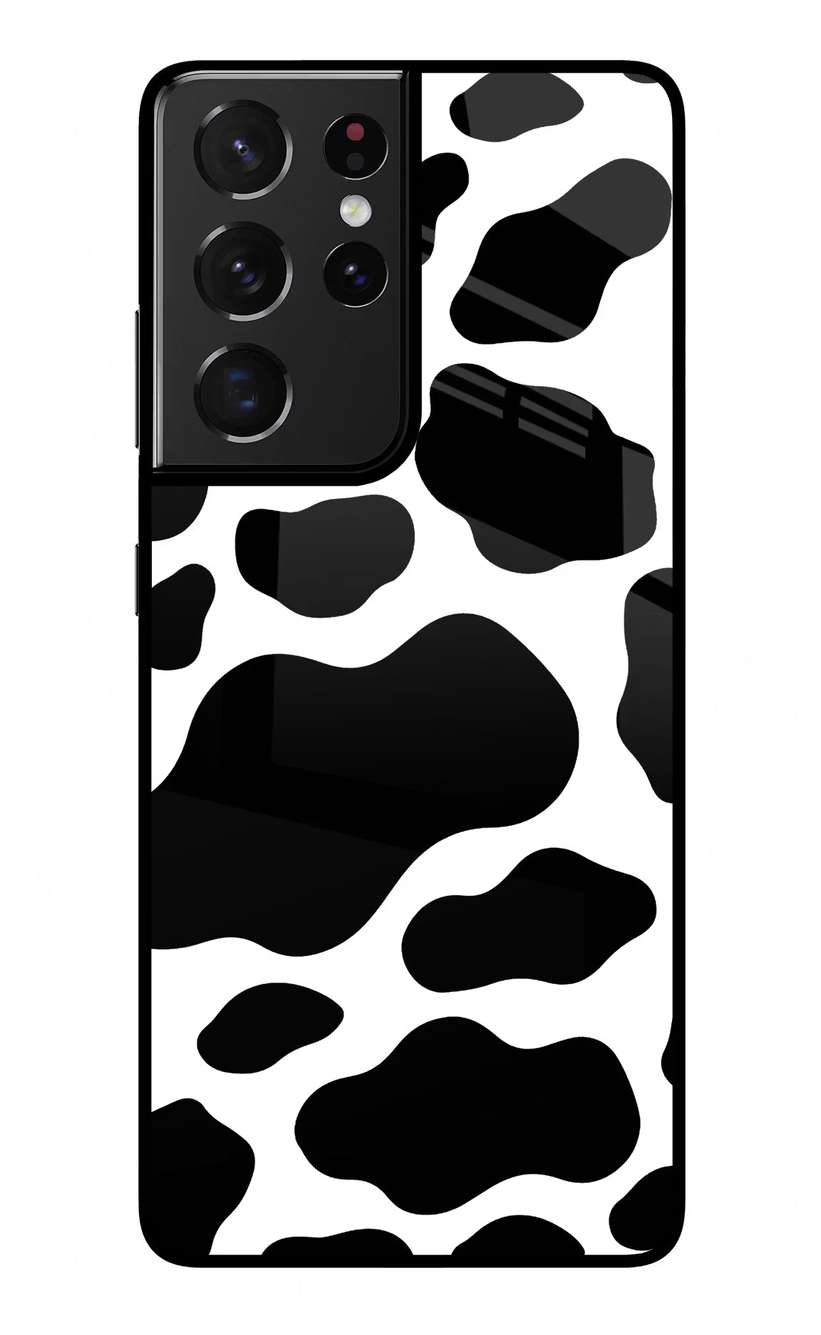 Cow Spots Samsung S21 Ultra Glass Case Back Cover by Casekaro