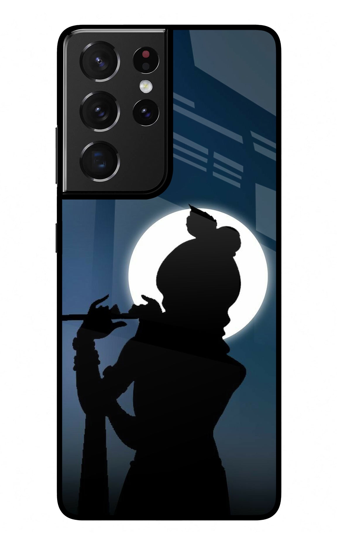 Shri Krishna Silhouette Samsung S21 Ultra Glass Case