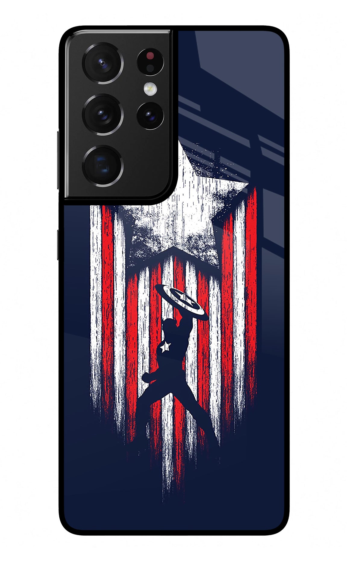 Captain America Marvel Art Samsung S21 Ultra Glass Case