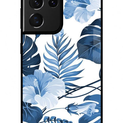 Fabric Art Samsung S21 Ultra Glass Case Back Cover by Casekaro