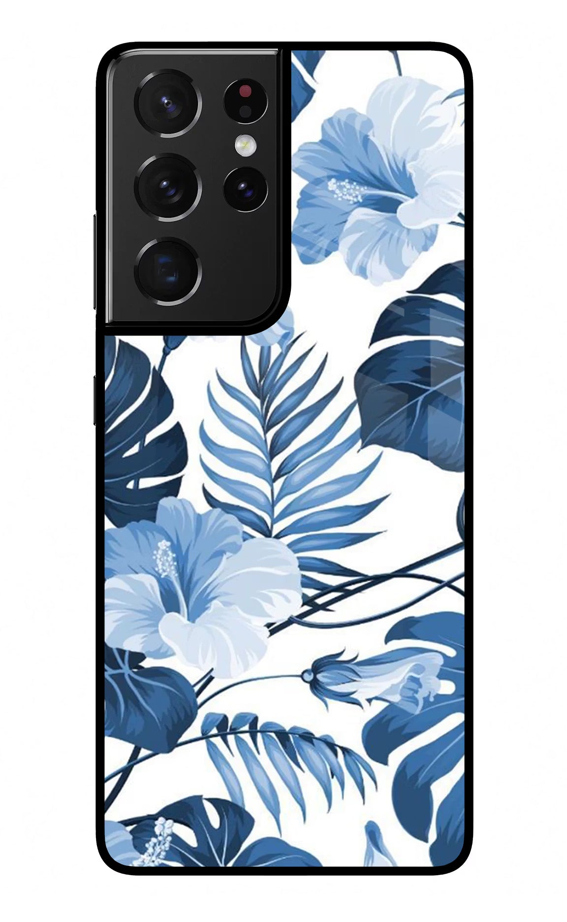 Fabric Art Samsung S21 Ultra Glass Case Back Cover by Casekaro