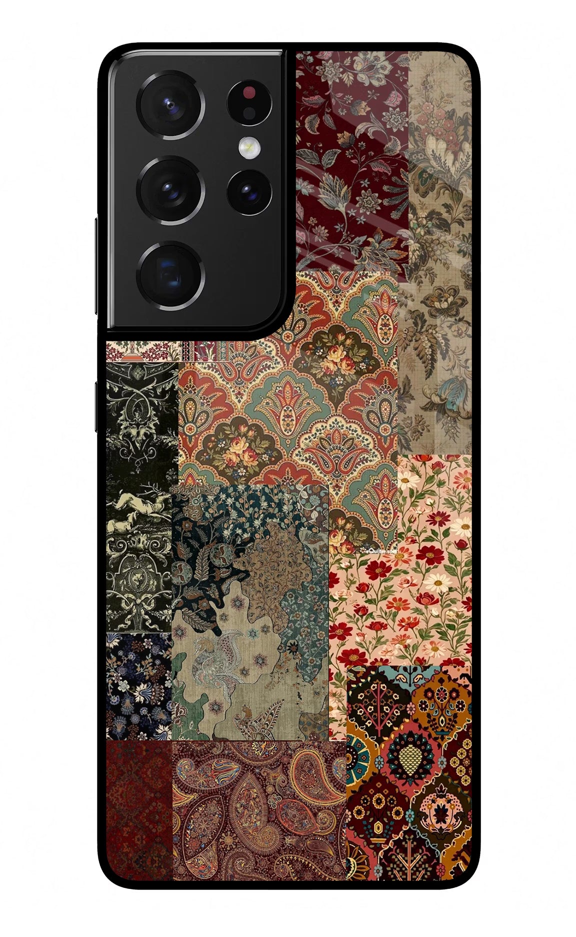 Desi Print Samsung S21 Ultra Glass Case Back Cover by Casekaro