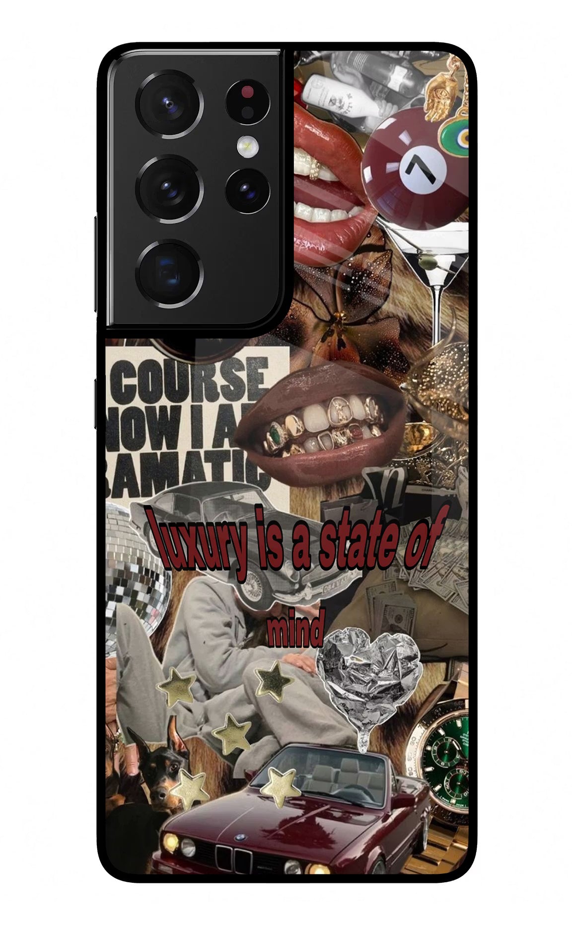 Luxury Samsung S21 Ultra Glass Case Back Cover by Casekaro