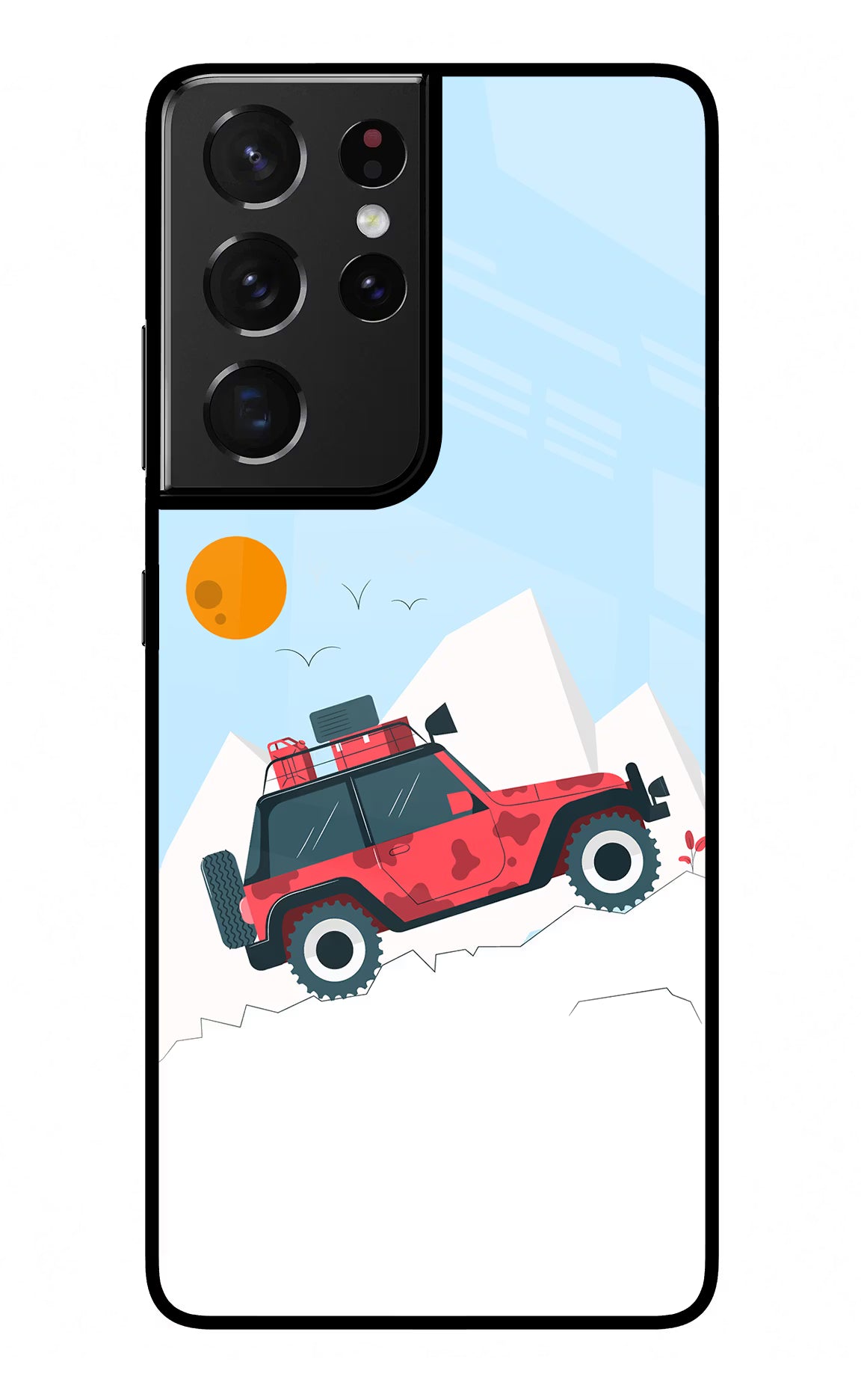 Mountain Trail Beast Samsung S21 Ultra Glass Case Back Cover by Casekaro