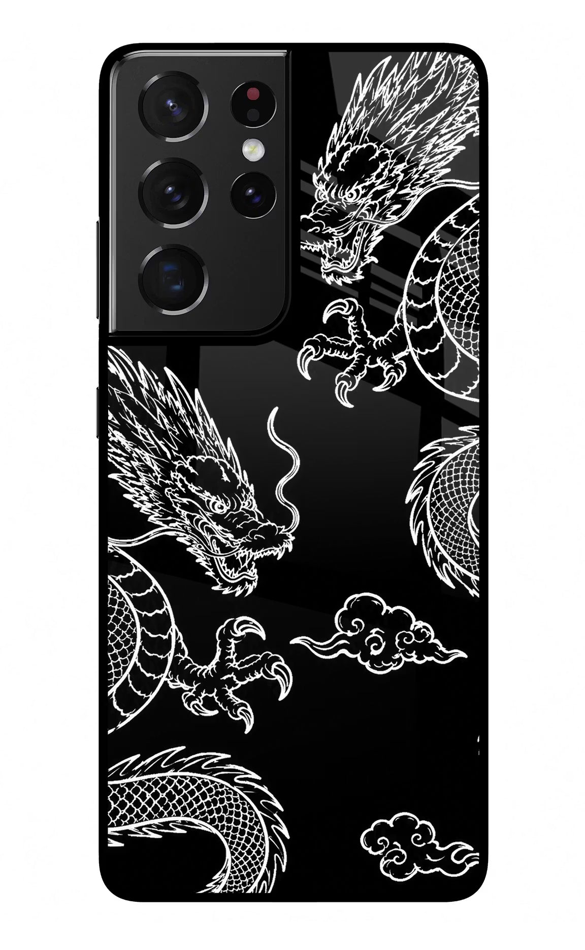 Twin Dragons Samsung S21 Ultra Glass Case