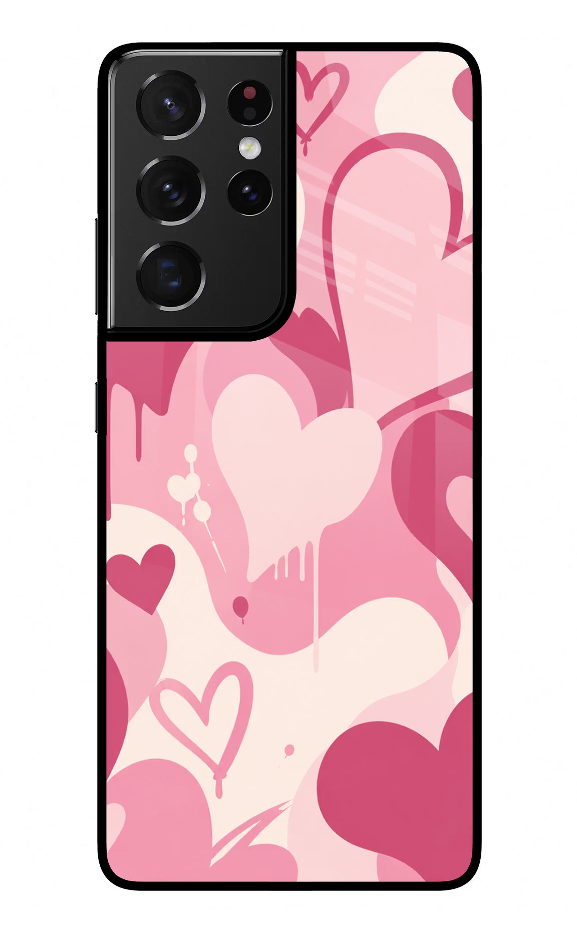 Hearty case Samsung S21 Ultra Glass Case Back Cover by Casekaro
