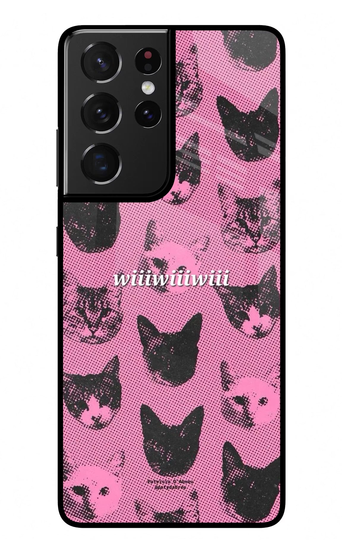 Pink Cats Samsung S21 Ultra Glass Case Back Cover by Casekaro