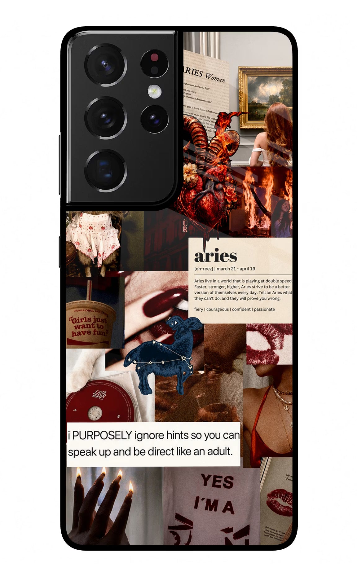 Zodiac Aries Samsung S21 Ultra Glass Case