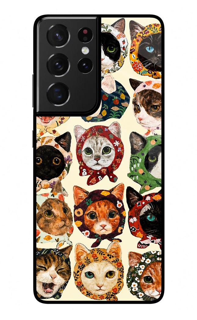 Cool Cat Samsung S21 Ultra Glass Case