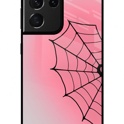 Pink Web Samsung S21 Ultra Glass Case
