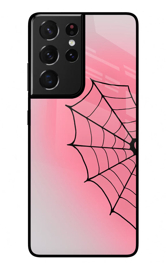 Pink Web Samsung S21 Ultra Glass Case