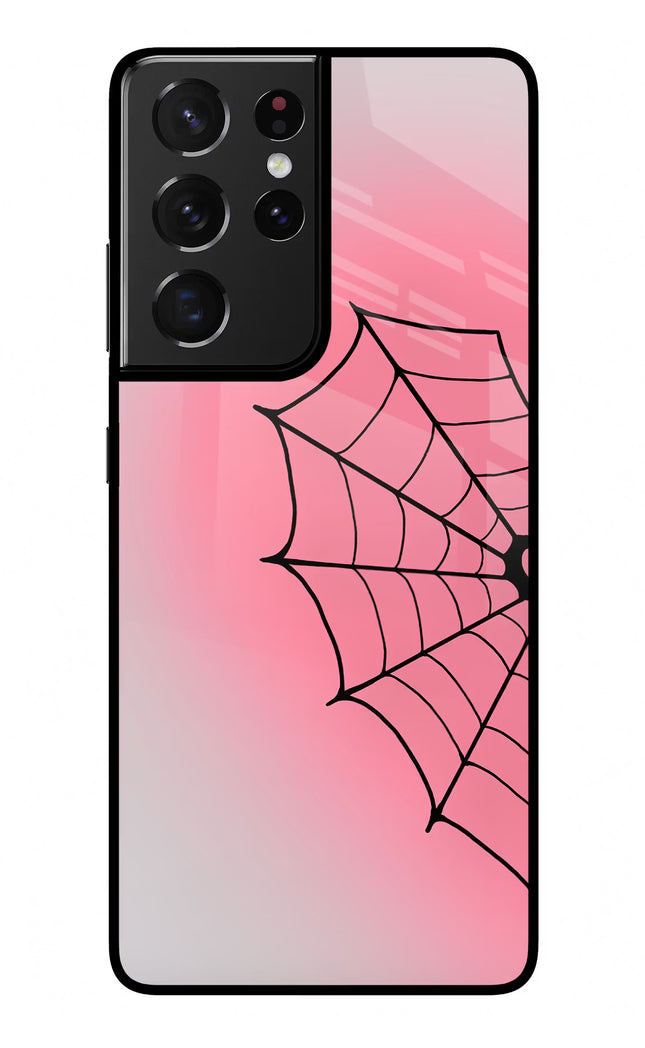 Pink Web Samsung S21 Ultra Glass Case