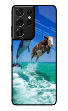 Dolphin vs Cow Samsung S21 Ultra Glass Case