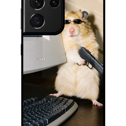 Hacker Hamster Samsung S21 Ultra Glass Case