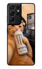 Gamer Cat Energy Samsung S21 Ultra Glass Case