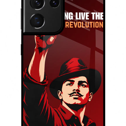 Bhagat Singh Revolution Samsung S21 Ultra Glass Case